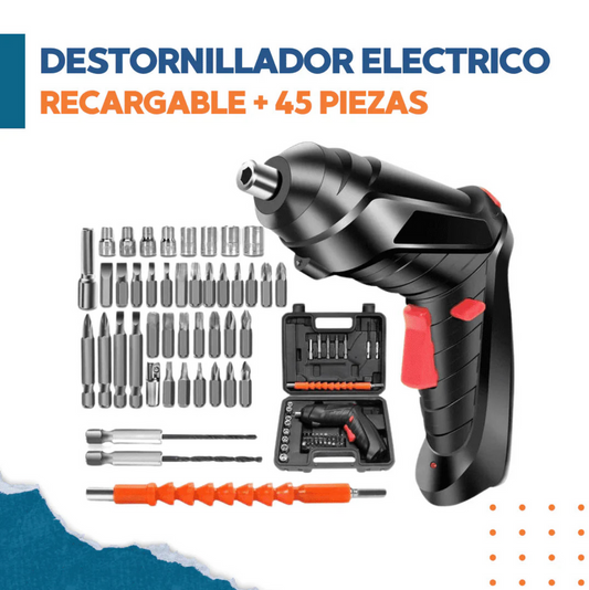 KIT DESTORNILLADOR ELÉCTRICO DE 47 PIEZAS PROMOCION + ENVÍO GRATIS